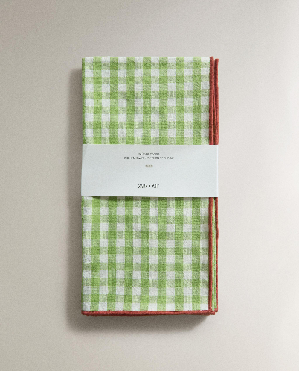 Zara Home кухонное полотенце из хлопка, клетка, 70 50 см (комплект 2 шт.) · 9205/026