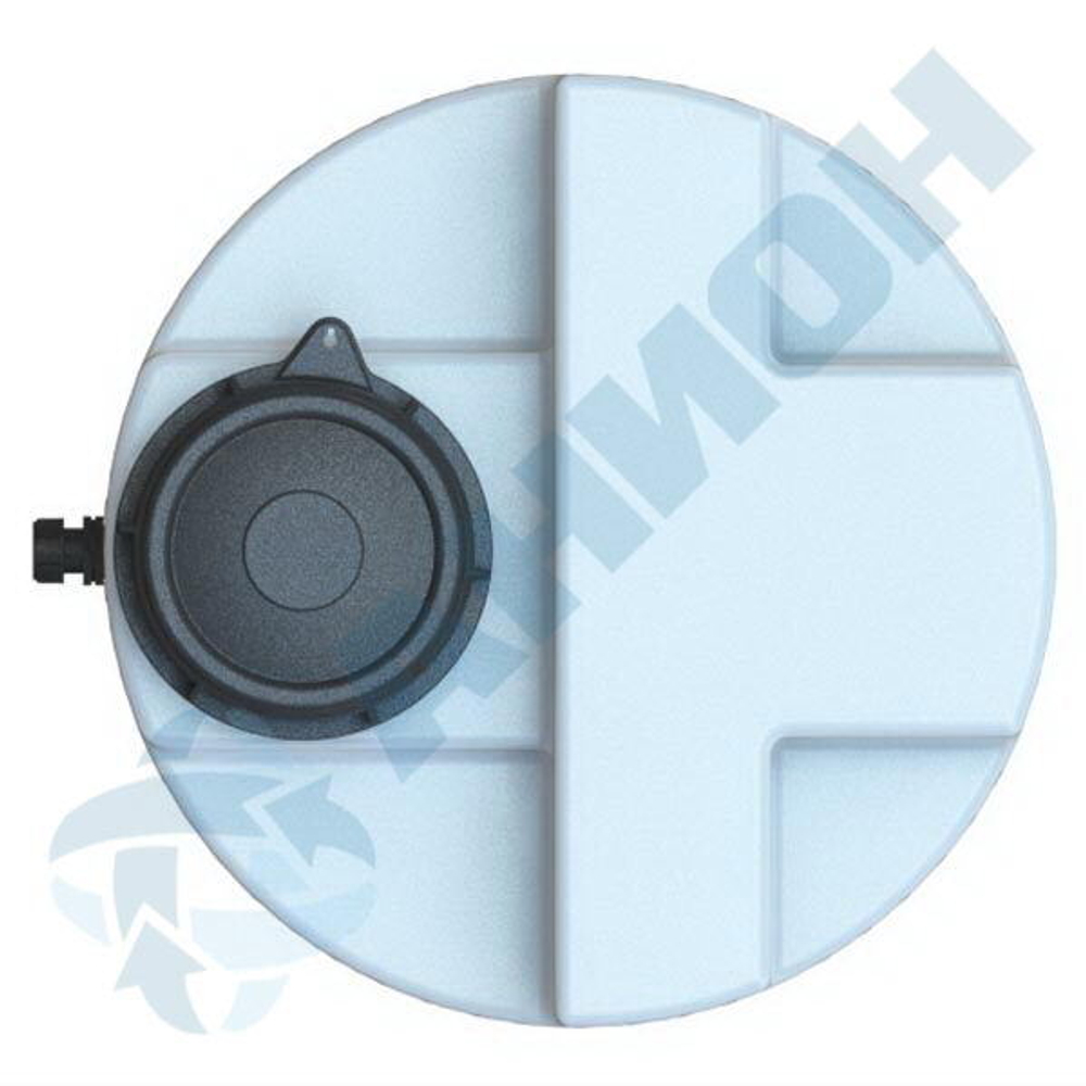 Дозировочный контейнер со сливом Анион 200 л. вертикальный (550x550x1030см;белый) - арт.559445