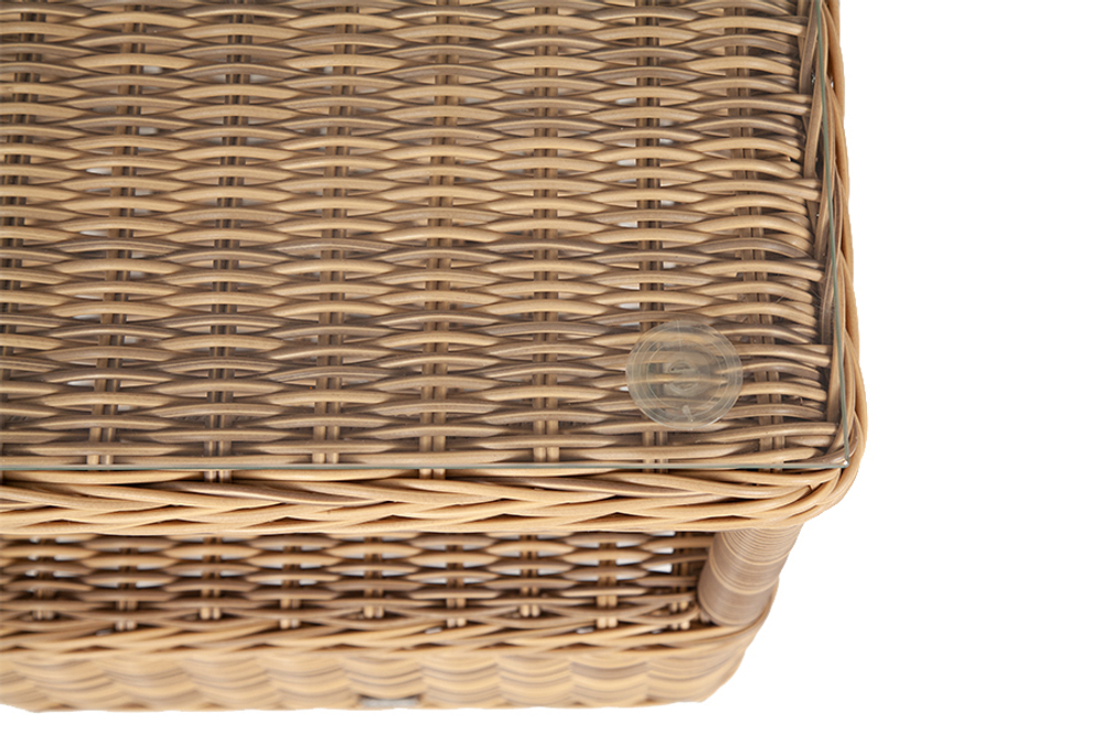 "Форио" столик кофейный из искусственного ротанга, цвет соломенный