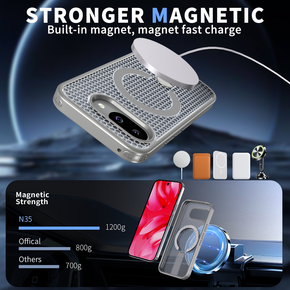 Прозрачный чехол Mesh Pro Magnetic Case для Google Pixel 9А