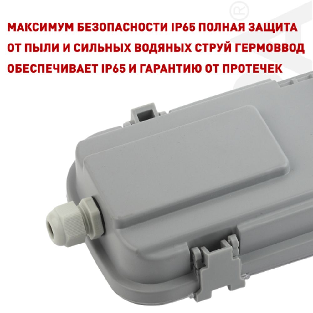 Светильник ЭРА SPP-101-0-002-060 IP65 под 2 светодиодные лампы T8 G13 LED 2x600 | Линейные IP65 под лампу T8 LED