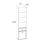 Шкаф открытый 1D1S, MAGELLAN, цвет Сосна винтаж