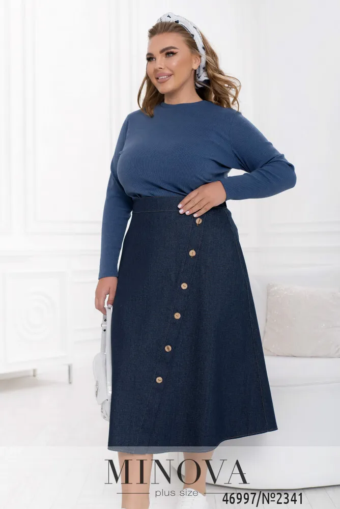 Юбка 2341-темно-синий Minova