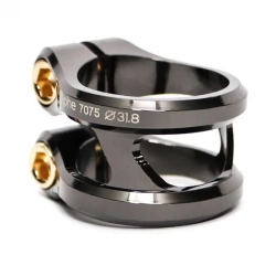 Зажим Ethic sylphe double clamp 34.9 black chrome