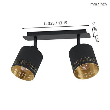 Спот 2*E27 99277 черный ESTEPERRA Eglo