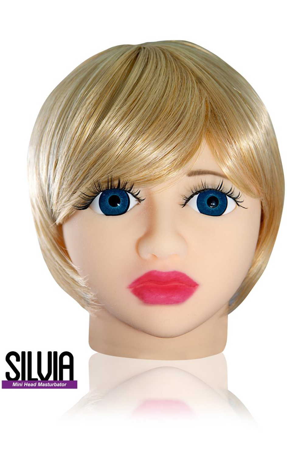 Мастурбатор в форме головы Silvia (Цвет: телесный)