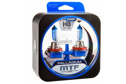 Галогенные автолампы MTF Palladium 5500K H8, (компл.)