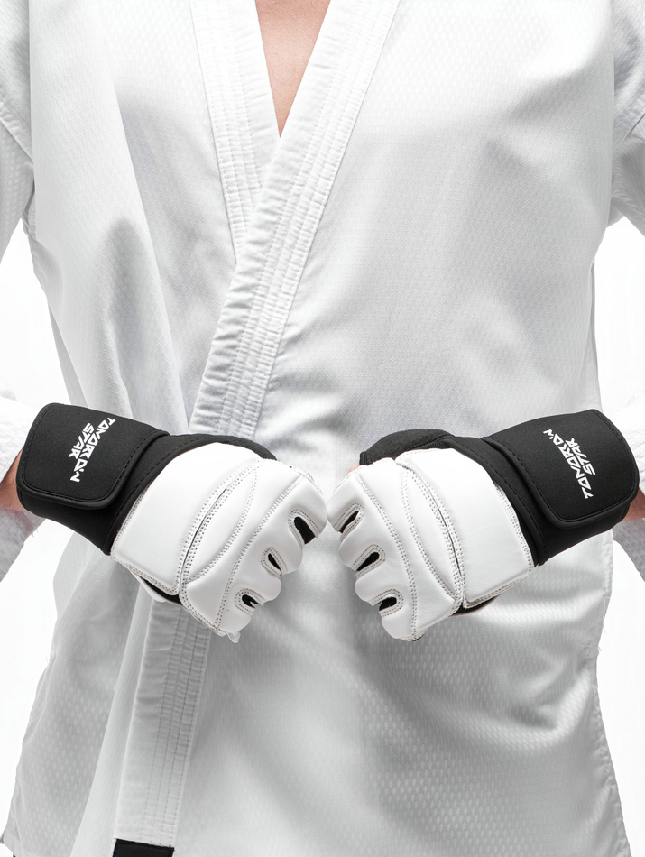 Перчатки для тхэквондо Tomorrow Star Vortex черно-белые