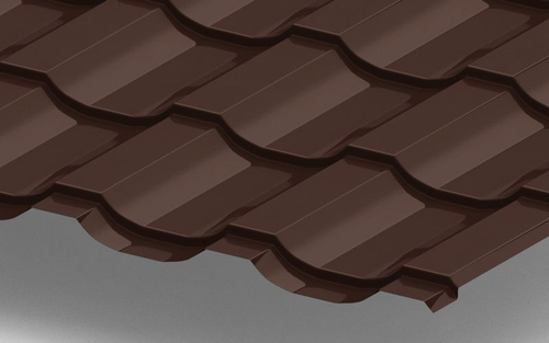 Металлочерепица Трамонтана с покрытием PURETAN®, 0,50 мм, цвет RAL 8017