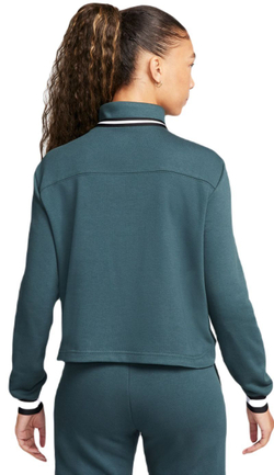 Женская Кофта теннисная Nike Court Dri-Fit Heritage Fleece - зеленый