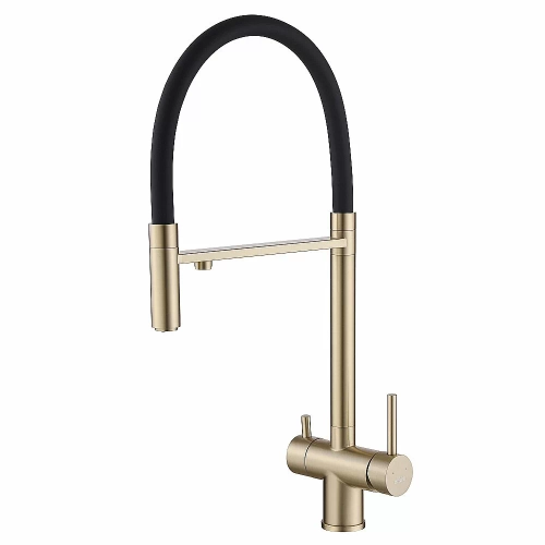 Смеситель для кухни Abber Wasser Kreis AF81141G золото матовое