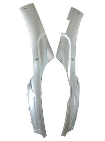 лыжи пара (пластик) на скутер Viper wind Серебристые