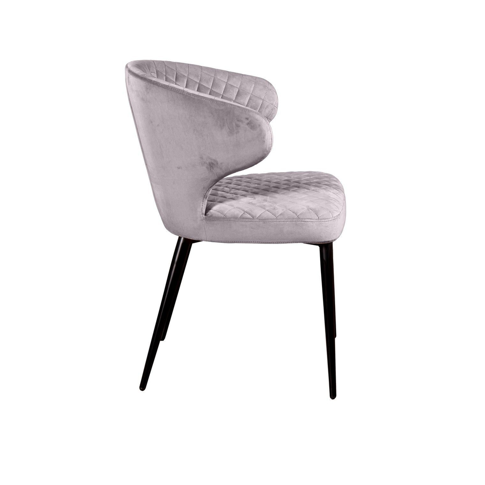 Стул Richard ромб, бархат светло-серый 26