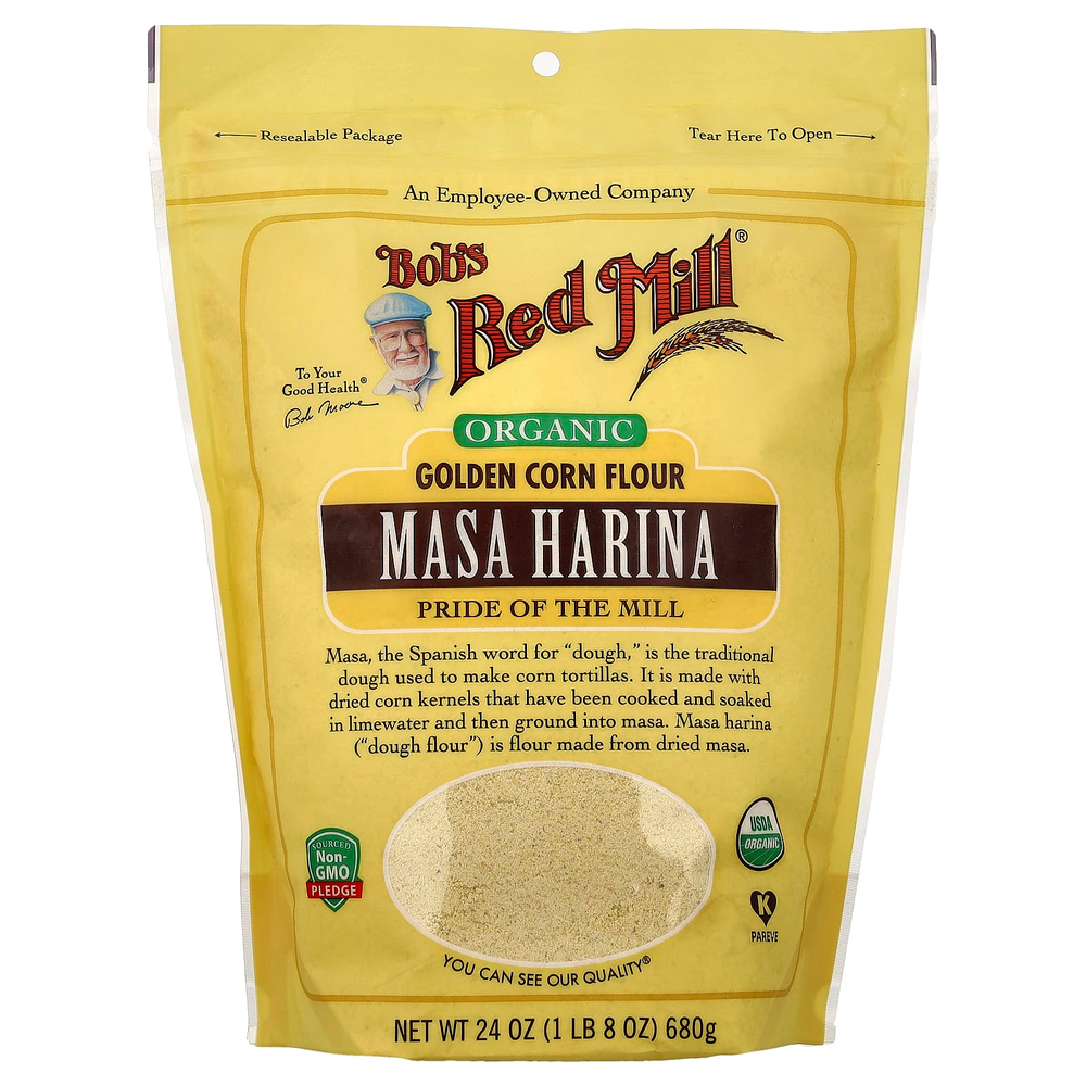 Bob's Red Mill, органическая кукурузная мука, маса харина, 680 г (24 унции)