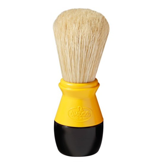 Помазок для бритья Omega, щетина кабана, жёлтый