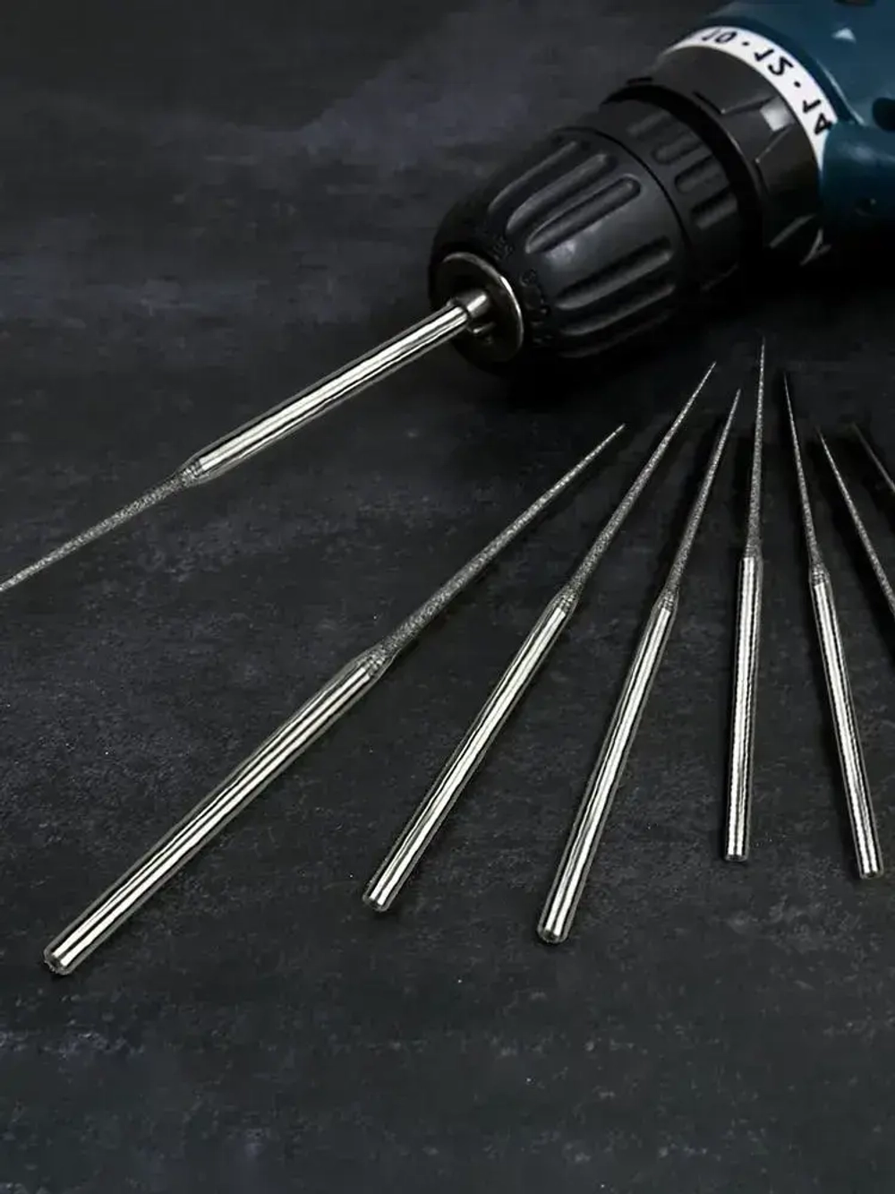 Алмазные иглы для гравера, Диаметр иглы 0.5/1.8 мм , хвостовика 3мм, 10шт