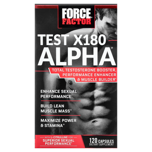 Force Factor, Test X180 Alpha®, 120 капсул