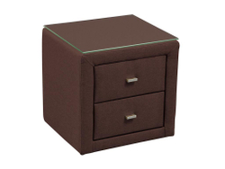 06.34-01 тумба прикроватная со стеклом жаккард шоколад