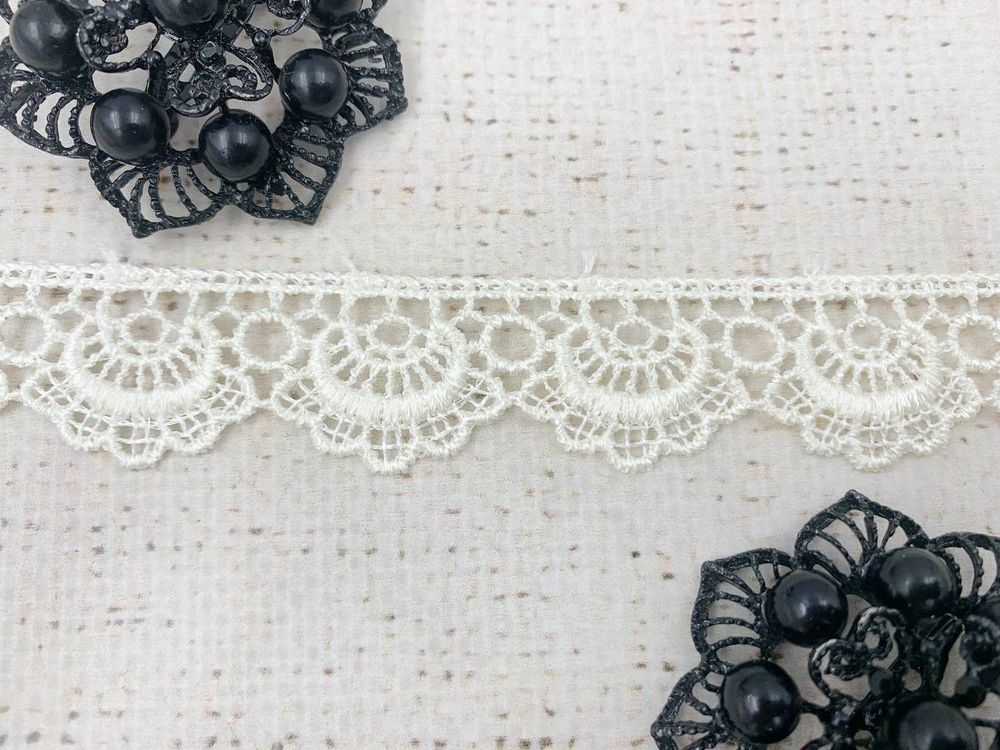 Кружево плетеное, ш. 2,3 см, айвори