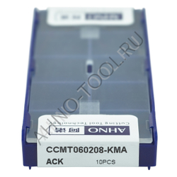 Пластина твердосплавная ISO CCMT060208-KMA ACK20E AHNO по чугуну, получистовая