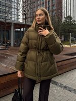 Пуховик Brunello миди изумруд