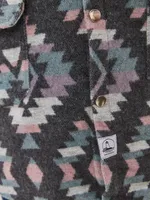 Рубашка Kefirmaykifer оверсайз Этно розово-голубая