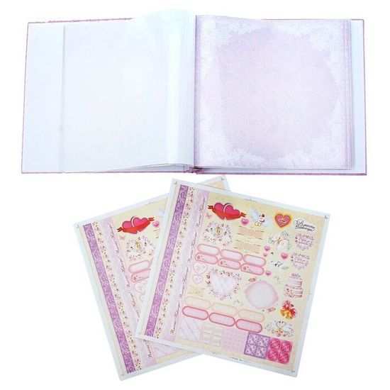 Фотоальбом с наклейками в подарочной упаковке "Наша свадьба", 10 листов