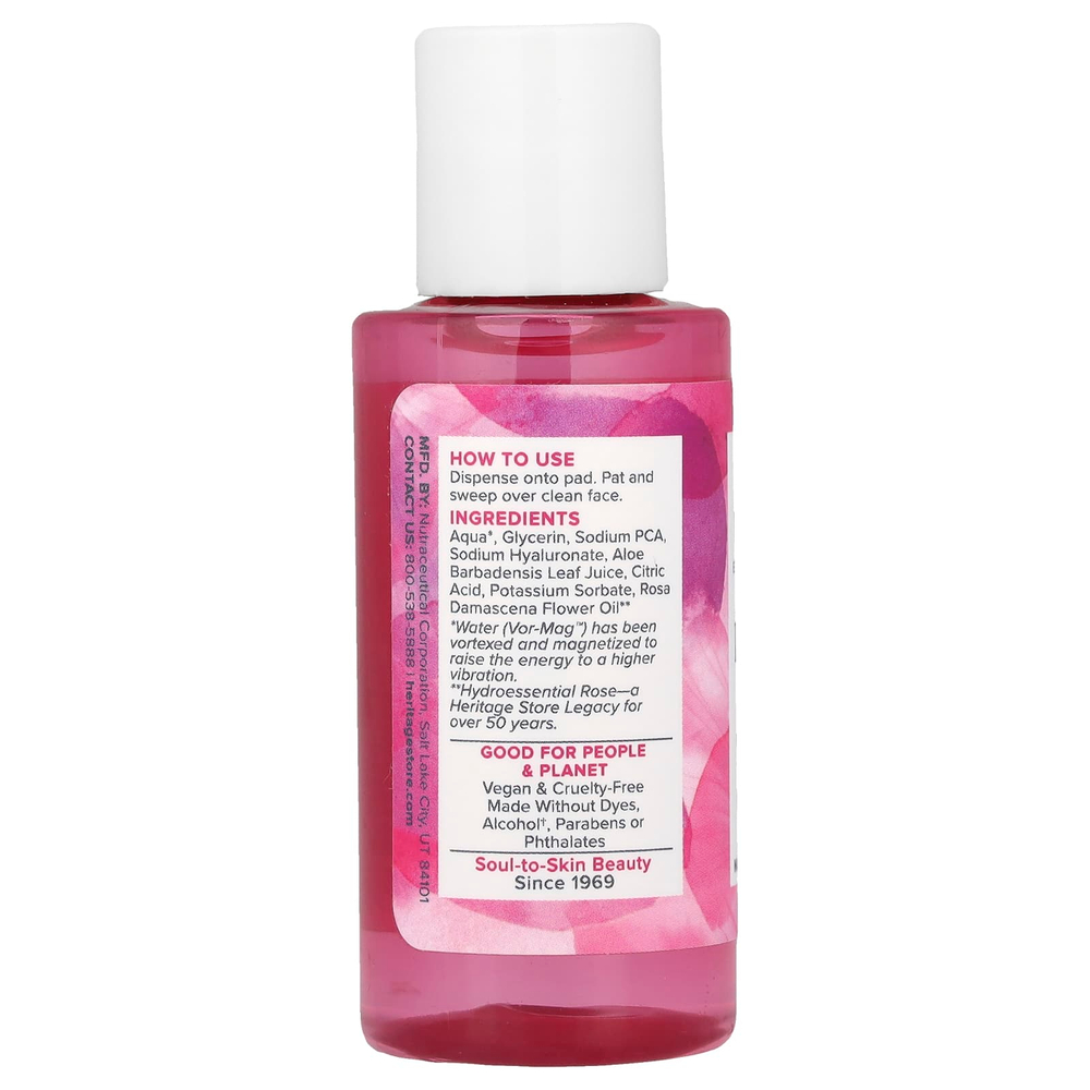 Heritage Store, Rosewater Toner, увлажняющая эссенция, 59 мл (2 жидк. Унции)