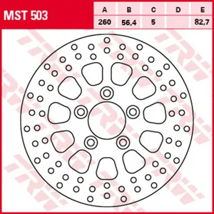 Диск тормозной TRW MST503