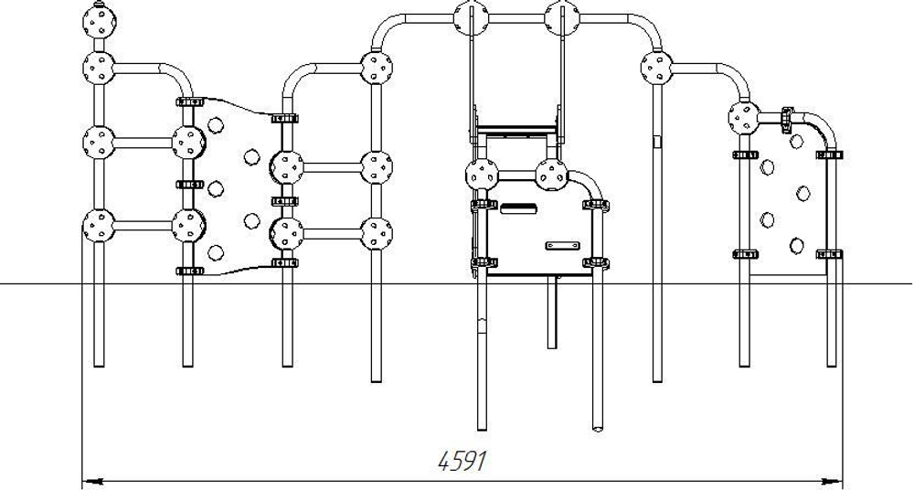 Детский уличный спортивно-игровой комплекс серия "Сфера" Romana 057.08.00
