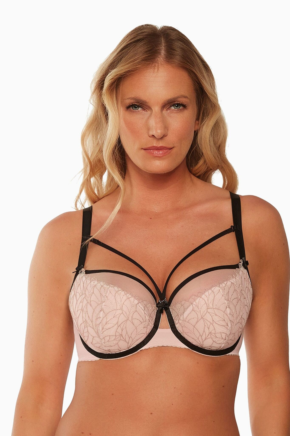 Бюстгальтер Leonia с контрастными элементами (Размер: 80E) (Цвет: молочный)