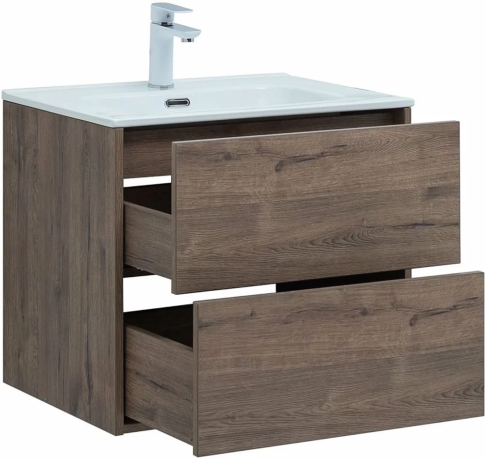 Тумба с раковиной Aquanet Lino 287541 60 (Flat) дуб веллингтон