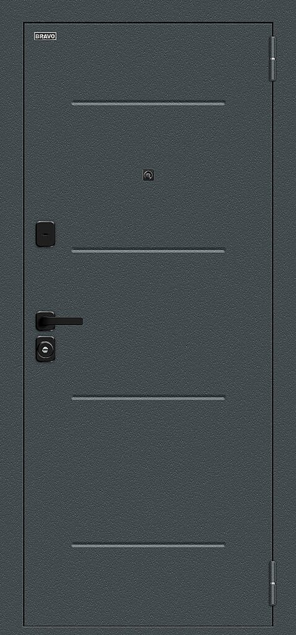 Техно/SBlack Старк антрацит/White Silk 205*96 левое