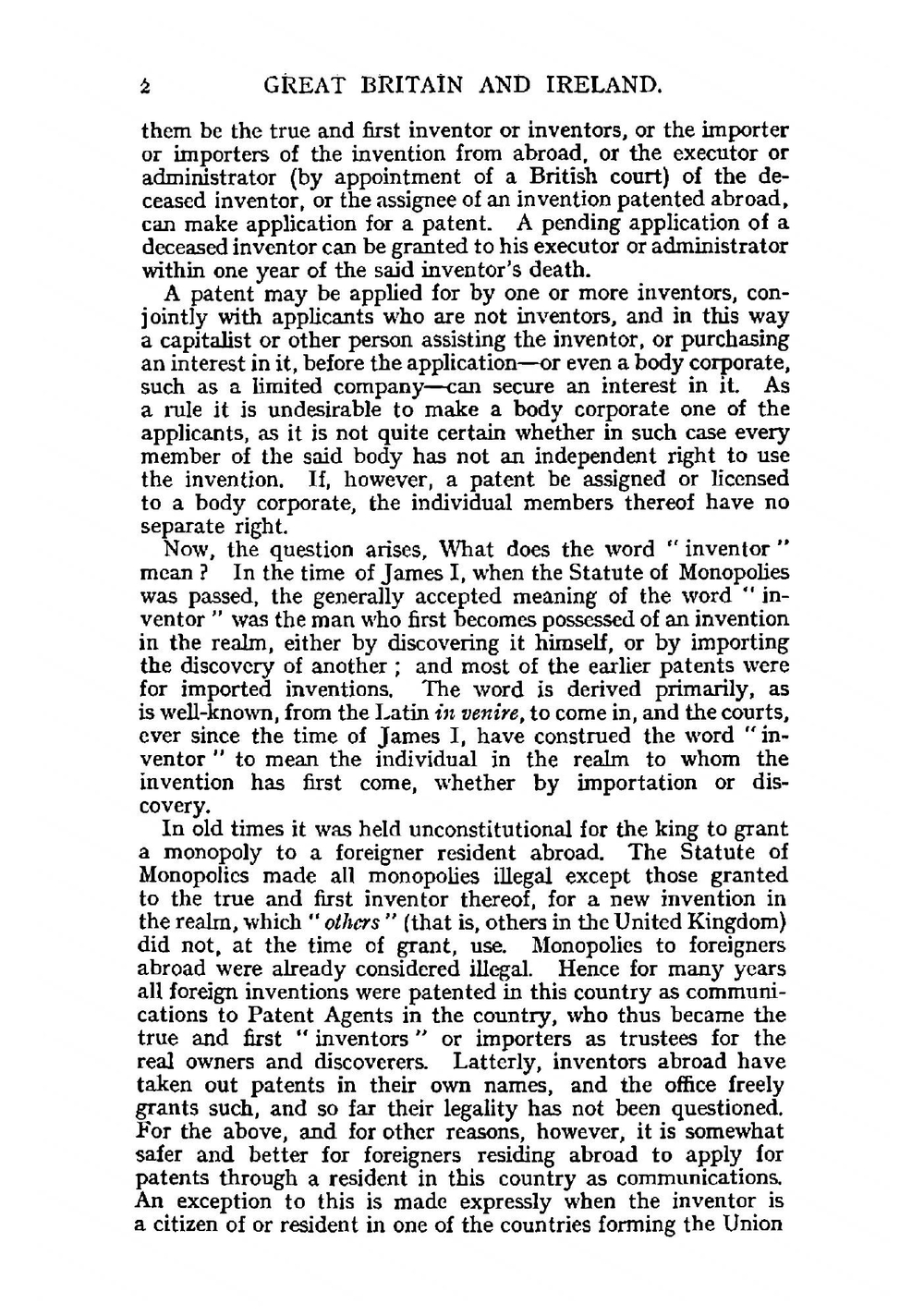 Handbook of patent law of all countries | W P. Thompson