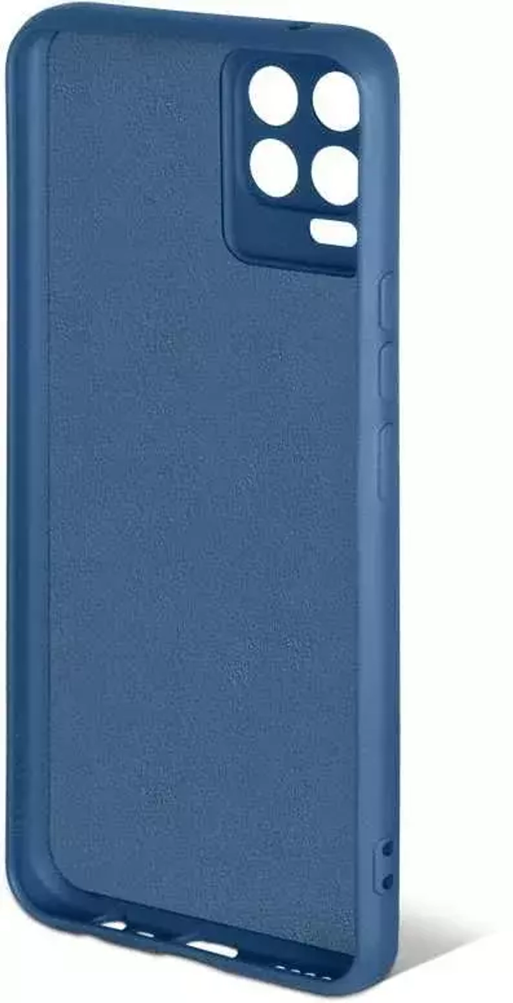 Силиконовый чехол с микрофиброй для Realme 8/8 Pro DF rmOriginal-12 (blue)