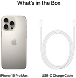 Смартфон Apple iPhone 16 Pro Max 256 ГБ, Dual nano SIM, Natural Titanium титан