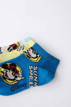 ZARA НАБОР ИЗ 3 ПАР НОСКОВ С ПРИНТОМ MICKEY MOUSE © DISNEY, СИНИЙ