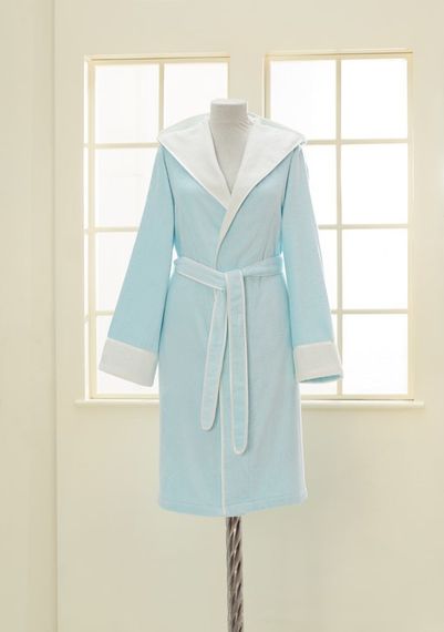 NEHİR - НЕГИР бамбуковый женский халат Soft Cotton (Турция) бирюзовый