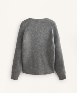 Oysho Мягкий трикотажный кардиган на пуговицах, серый меланж