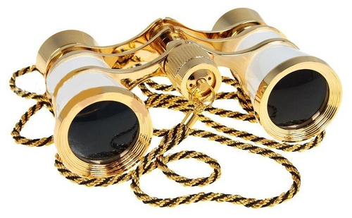 Бинокль театральный Kromatech БТ 3x25, с цепочкой (белый)