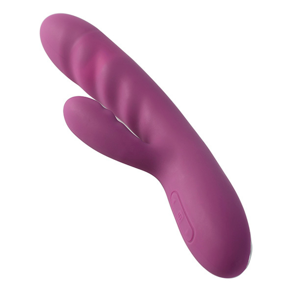 Сливовый вибратор-кролик 18,6см с возвратно-поступательными движениями Svakom Avery S59-LL