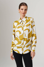 23144 Блузка женская (оливковый принт)