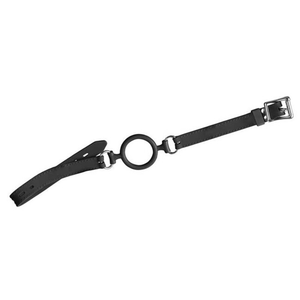 Силиконовый кляп расширитель кольцо Silikon-Ring-Knebel (Цвет: черный)