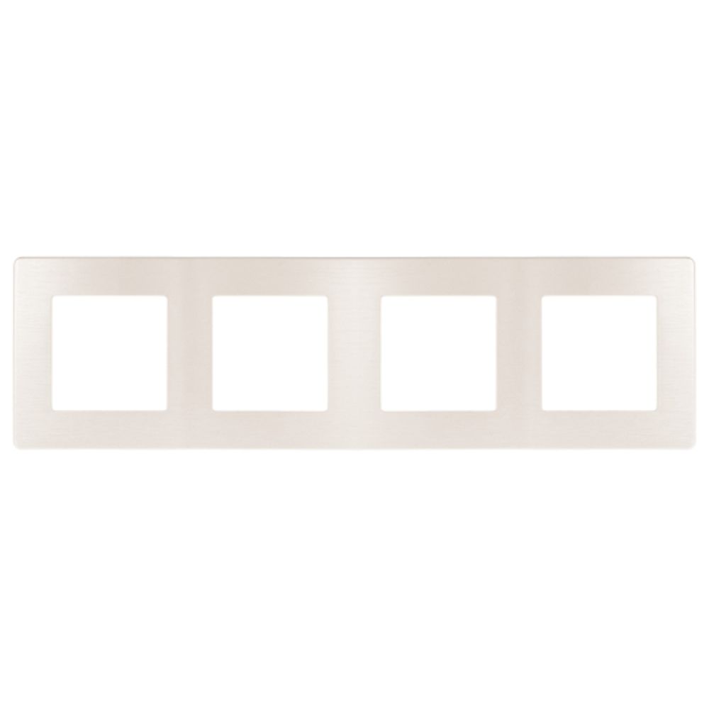 Рамка для розеток и выключателей ЭРА Серия 12 12-5104-15 на 4 поста, Сатин, перламутр | 