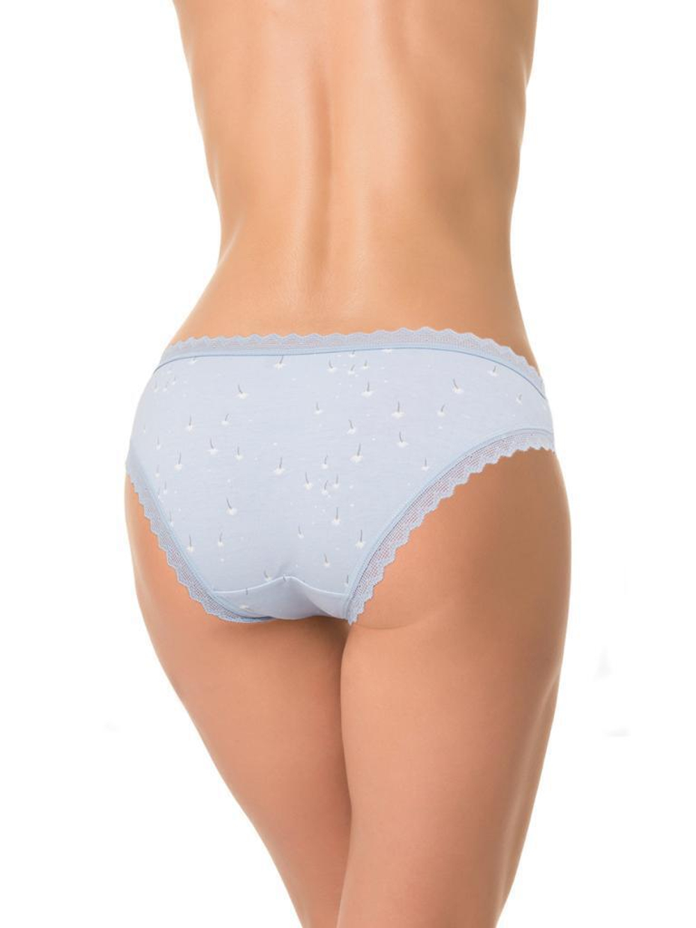 Трусики-слипы с принтом в виде пуха одуванчиков (Размер: XL) (Цвет: голубой)