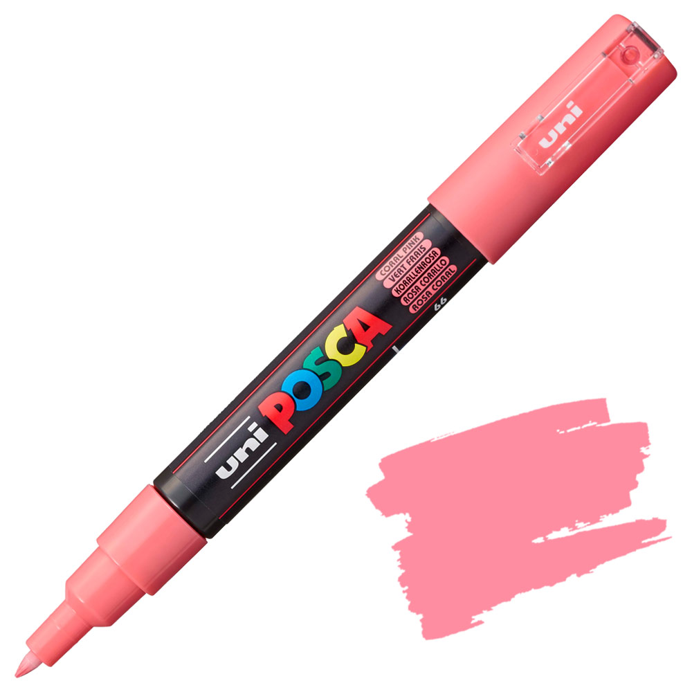 Маркер UNI POSCA PC-1M, 0.7 мм. Corel pink