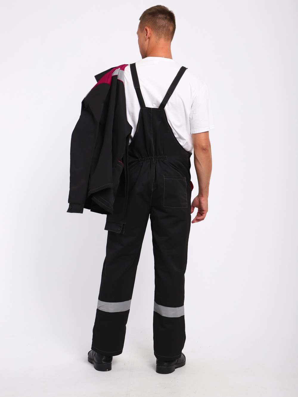 Полу Комбинезон рабочий Гигант на лямках черный молния
