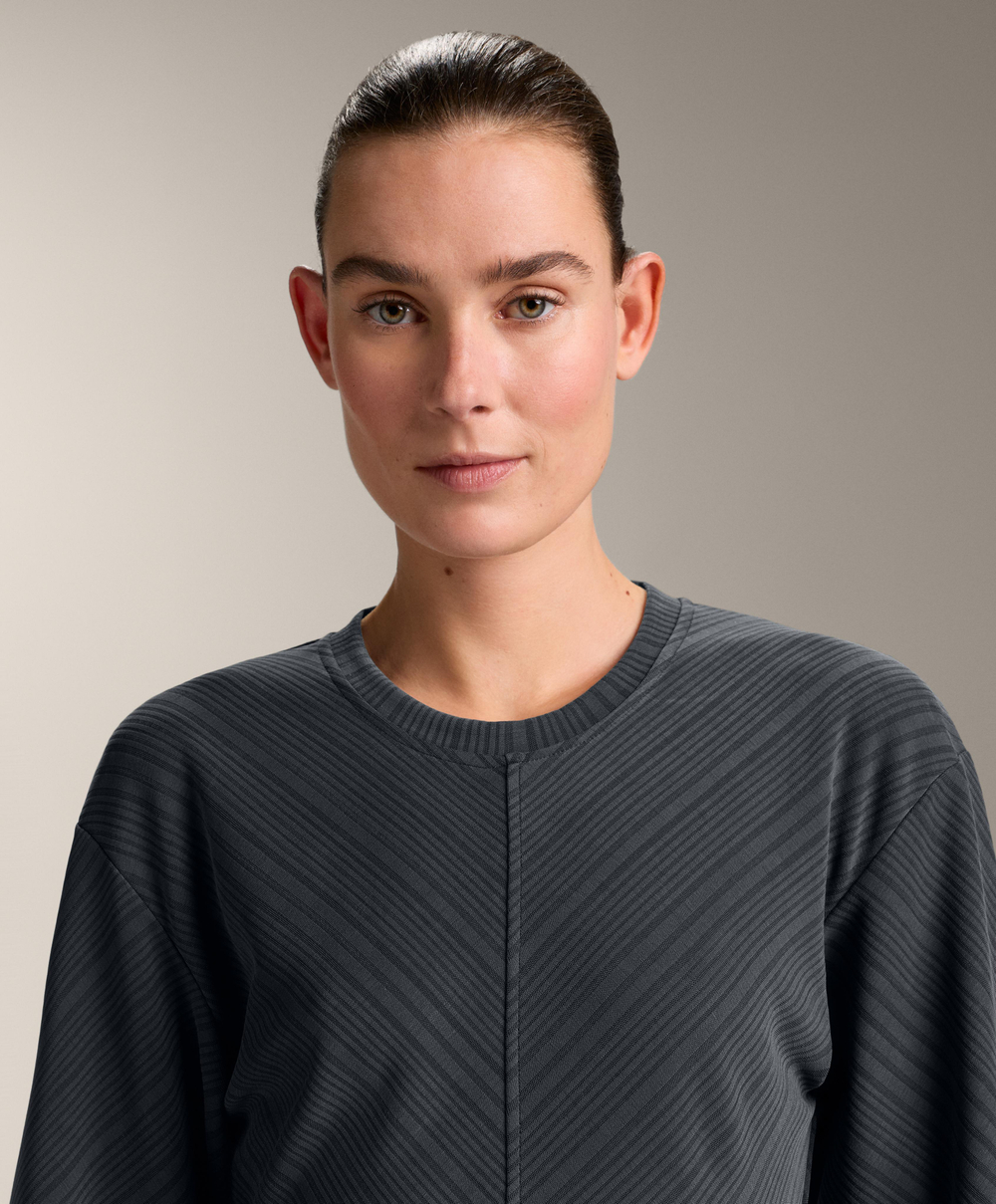 Oysho Толстовка с асимметричной полосой из модала, асфальтовый