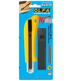 OLFA 18 мм, с авто фиксатором, нож с выдвижным лезвием (OL-BN-AL/BB/10BB)