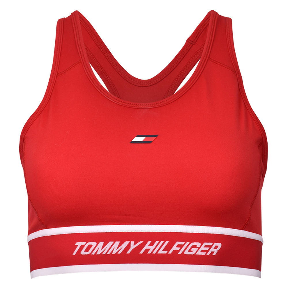 ТОП теннисный Tommy Hilfiger Mid Int Tape Bra - красный